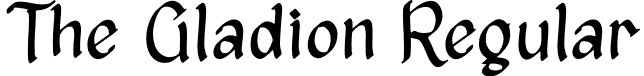 The Gladion Regular font - The-Gladion.otf