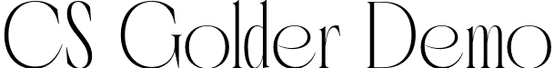 CS Golder Demo font - CSGolder-Regular_demo.otf