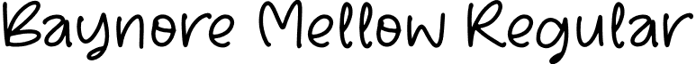 Baynore Mellow Regular font - Baynore-Mellow.otf