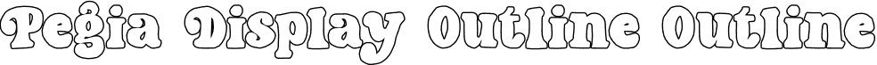 Pegia Display Outline Outline font - pegia-display-outline.otf