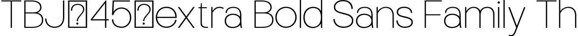 TBJ-45-extra Bold Sans Family Th font - TBJEndgraphMini-Thin.otf