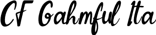 CF Gahmful Ita font - CFGahmfulDEMO-Italic.otf