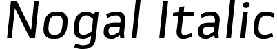 Nogal Italic font - 08-Nogal-It.otf