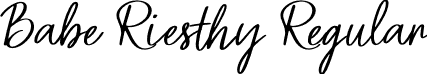 Babe Riesthy Regular font - Babe-Riesthy-Demo.otf