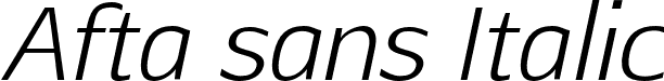 Afta sans Italic font - AftaSansThin-Italic.otf