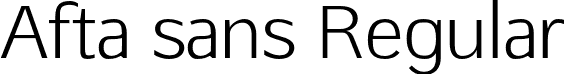 Afta sans Regular font - AftaSansThin-Regular.otf