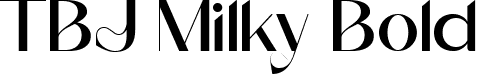 TBJ Milky Bold font - TBJMilkyMiniEdition-Bold.ttf