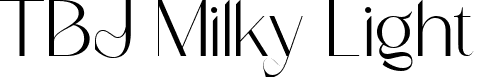 TBJ Milky Light font - TBJMilkyMiniEdition-Light.ttf