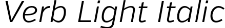Verb Light Italic font - VerbLight-Italic.otf
