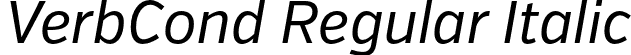 VerbCond Regular Italic font - VerbCondRegular-Italic.otf
