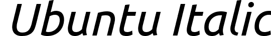 Ubuntu Italic font - Ubuntu-RI.ttf