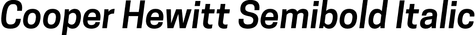 Cooper Hewitt Semibold Italic font - CooperHewitt-SemiboldItalic.otf