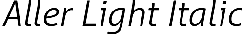 Aller Light Italic font - Aller_LtIt.ttf