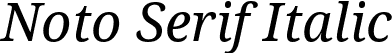 Noto Serif Italic font - NotoSerif-Italic.ttf