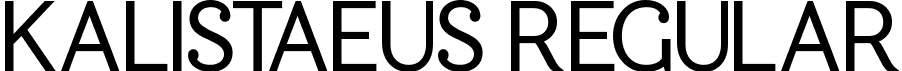 Kalistaeus Regular font - Kalistaeus.otf