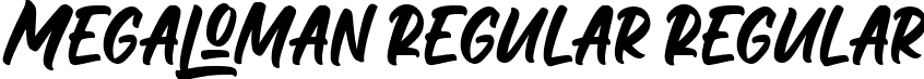 Megaloman Regular Regular font - Megaloman.ttf