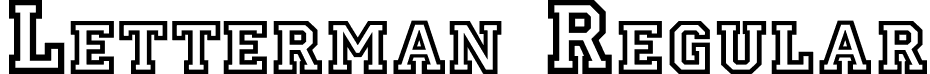 Letterman Regular font - Letterman.otf