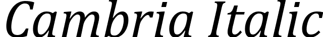 Cambria Italic font - CAMBRIAI.TTF