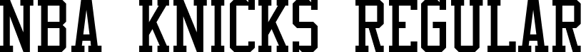 NBA Knicks Regular font - NBA Knicks.ttf