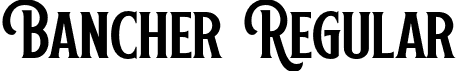 Bancher Regular font - Bancher.otf