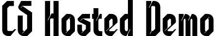 CS Hosted Demo font - CSHosted-Regular_demo.otf