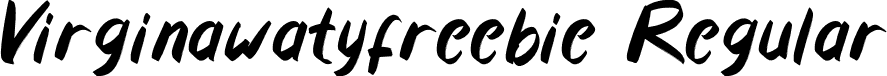 Virginawatyfreebie Regular font - Virginawaty_freebie.otf