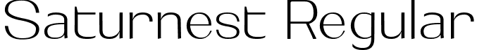 Saturnest Regular font - Saturnest.otf