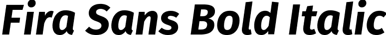 Fira Sans Bold Italic font - FiraSans-BoldItalic.ttf