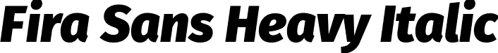 Fira Sans Heavy Italic font - FiraSans-HeavyItalic.ttf