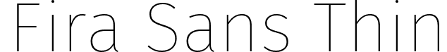 Fira Sans Thin font - FiraSans-Thin.ttf