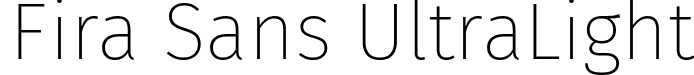 Fira Sans UltraLight font - FiraSans-UltraLight.ttf