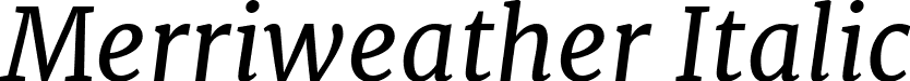 Merriweather Italic font - Merriweather-Italic.ttf