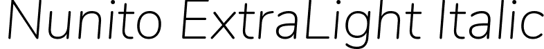 Nunito ExtraLight Italic font - Nunito-ExtraLightItalic.ttf