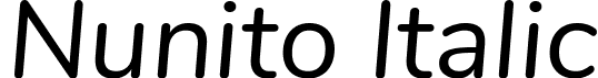 Nunito Italic font - Nunito-Italic.ttf