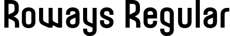 Roways Regular font - Roways-Regular.otf