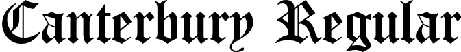 Canterbury Regular font - Canterbury.ttf