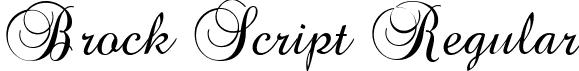 Brock Script Regular font - BrockScript.ttf