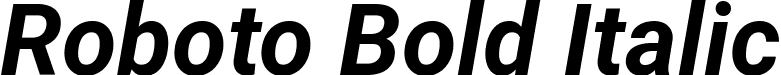 Roboto Bold Italic font - Roboto-BoldItalic.ttf