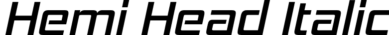 Hemi Head Italic font - Hemi Head Italic.otf