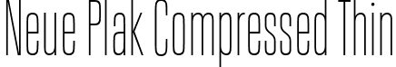 Neue Plak Compressed Thin font - NeuePlak-CompThin.ttf