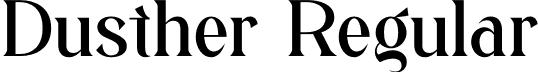 Dusther Regular font - Dusther.otf