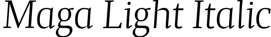 Maga Light Italic font - Maga-LightItalic.otf