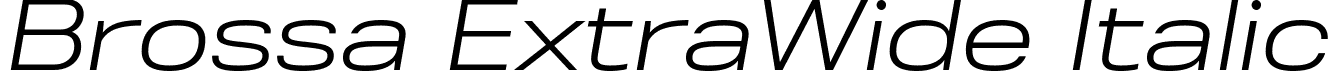 Brossa ExtraWide Italic font - Brossa-ExtraWideItalic.ttf