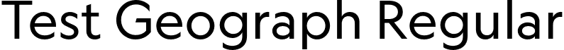 Test Geograph Regular font - TestGeograph-Regular.otf