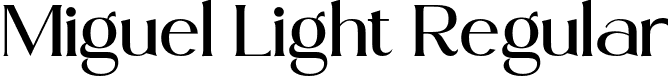 Miguel Light Regular font - Miguel Light.otf