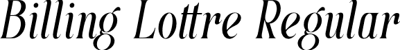 Billing Lottre Regular font - billing-lottre-regular.otf