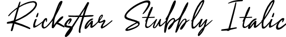 Rickstar Stubbly Italic font - rickstar-stubbly-italic.otf