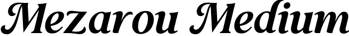 Mezarou Medium font - mezarou-yqogy.otf