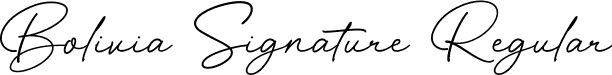 Bolivia Signature Regular font - BoliviaSignature.ttf