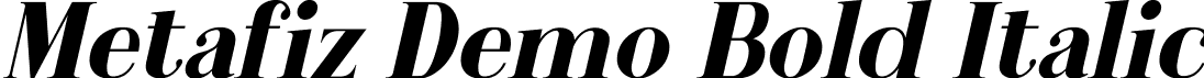 Metafiz Demo Bold Italic font - Metafiz_Demo-BoldItalic.ttf